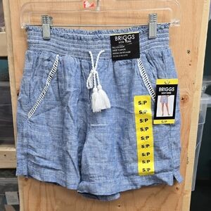 Briggs New York Size S Blue and White Pull-On Short